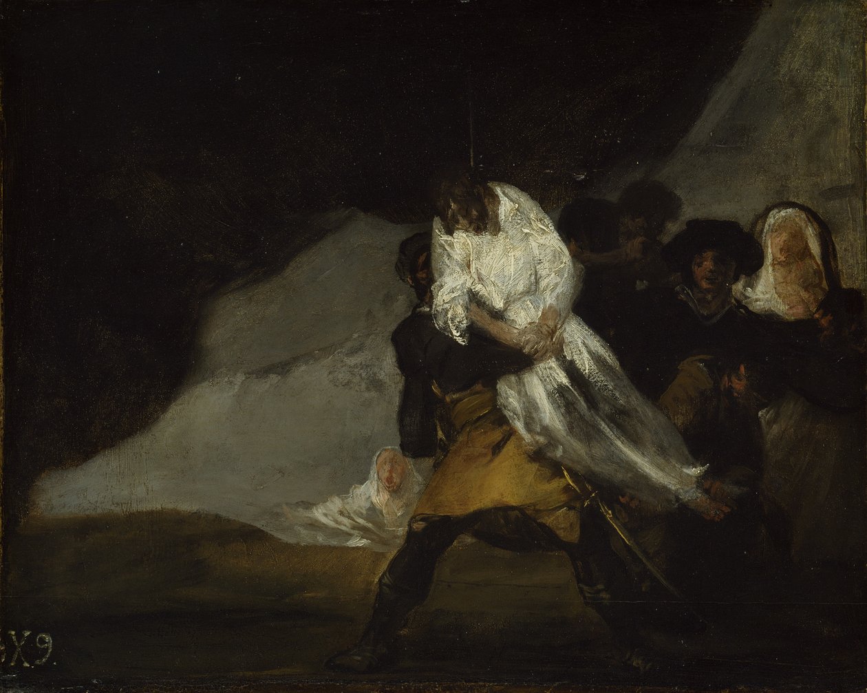 Oběšený mnich, kolem roku 1810 od Francisco de Goya