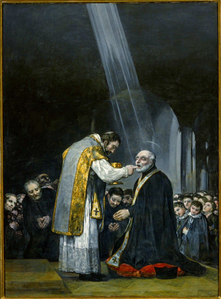 Poslední přijímání svatého Josefa z Kalasanzu ... (malba na plátně) od Francisco Jose de Goya y Lucientes