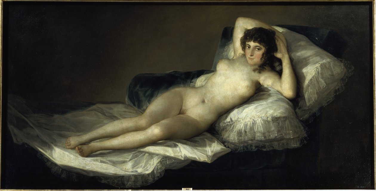 Nahá Maja, asi 1798-1805 (olej na plátně) od Francisco Jose de Goya y Lucientes