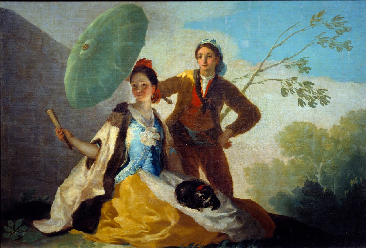 Obraz Parasol od Francisca de Goyi (1746-1828) Madrid Prado Museum z 18. století od Francisco de Goya