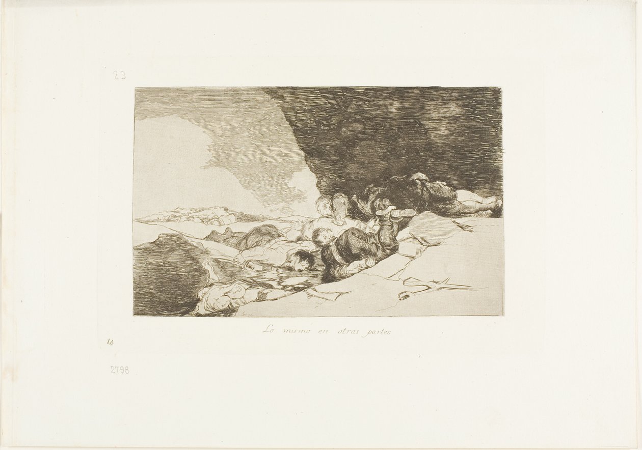 The Same Elsewhere, deska 23 z The Disasters of War od Francisco Jose de Goya y Lucientes