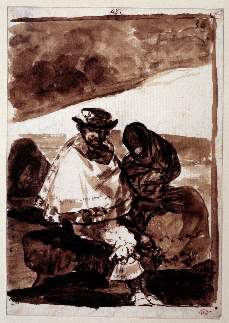 Datum. Kresba Francisco De Goya (1746-1828) od Francisco de Goya