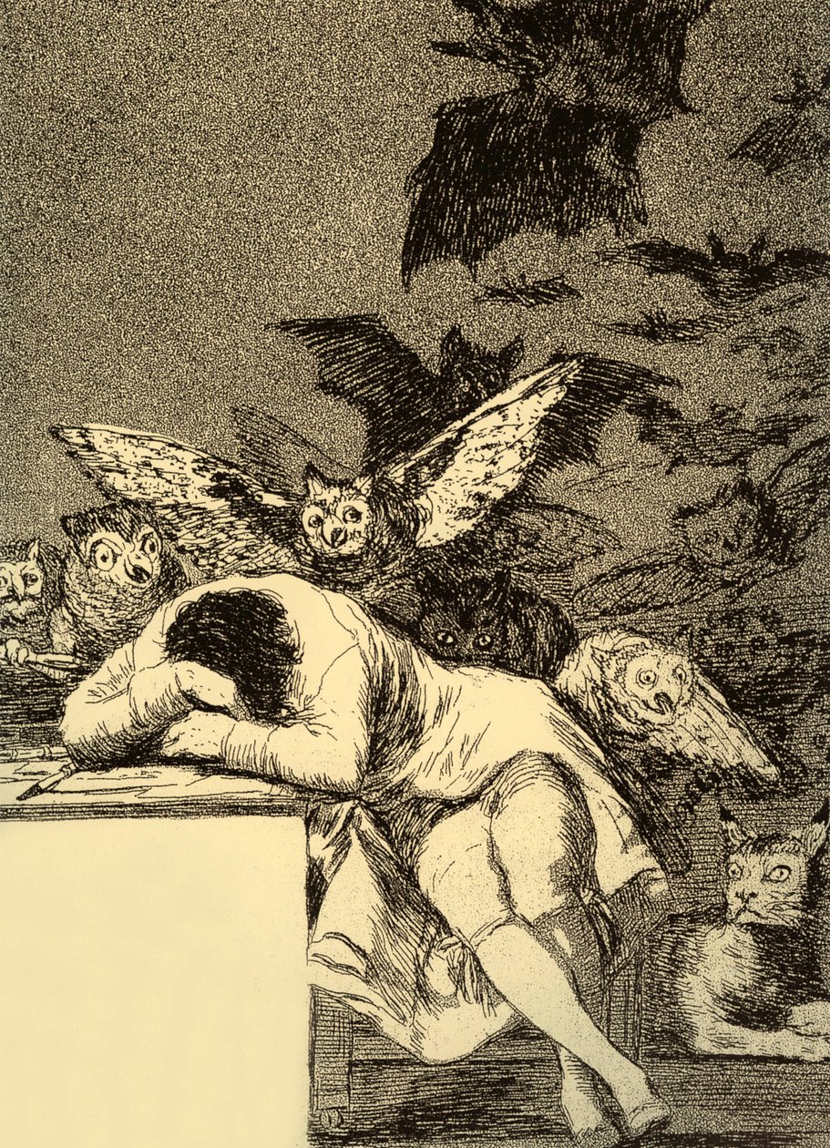 Spánek rozumu produkuje monstra (Caprice 43) od Francisco Jose de Goya y Lucientes