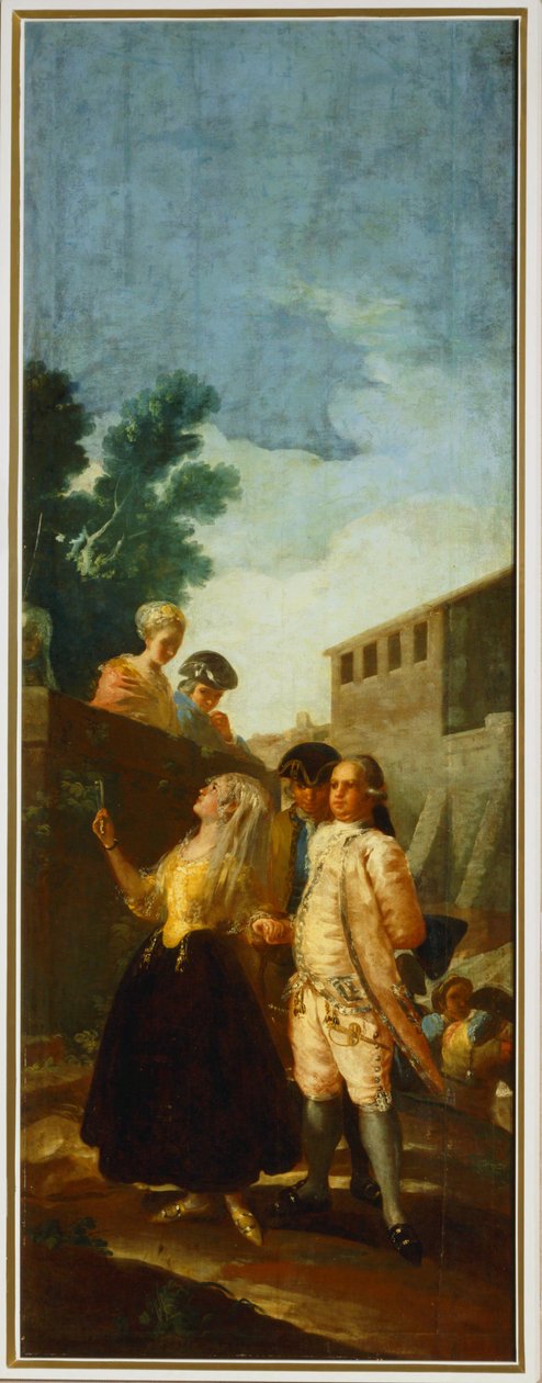 Voják a žena ... (malba na plátně) od Francisco Jose de Goya y Lucientes
