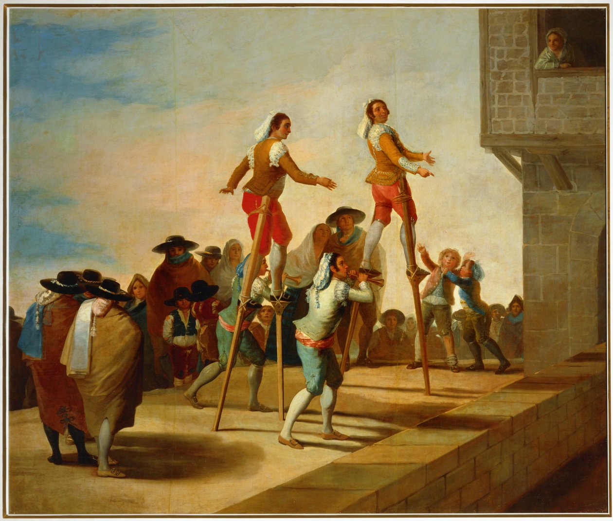 ChůdyKarikatura pro gobelín v Pradu ... (malba na plátně) od Francisco Jose de Goya y Lucientes
