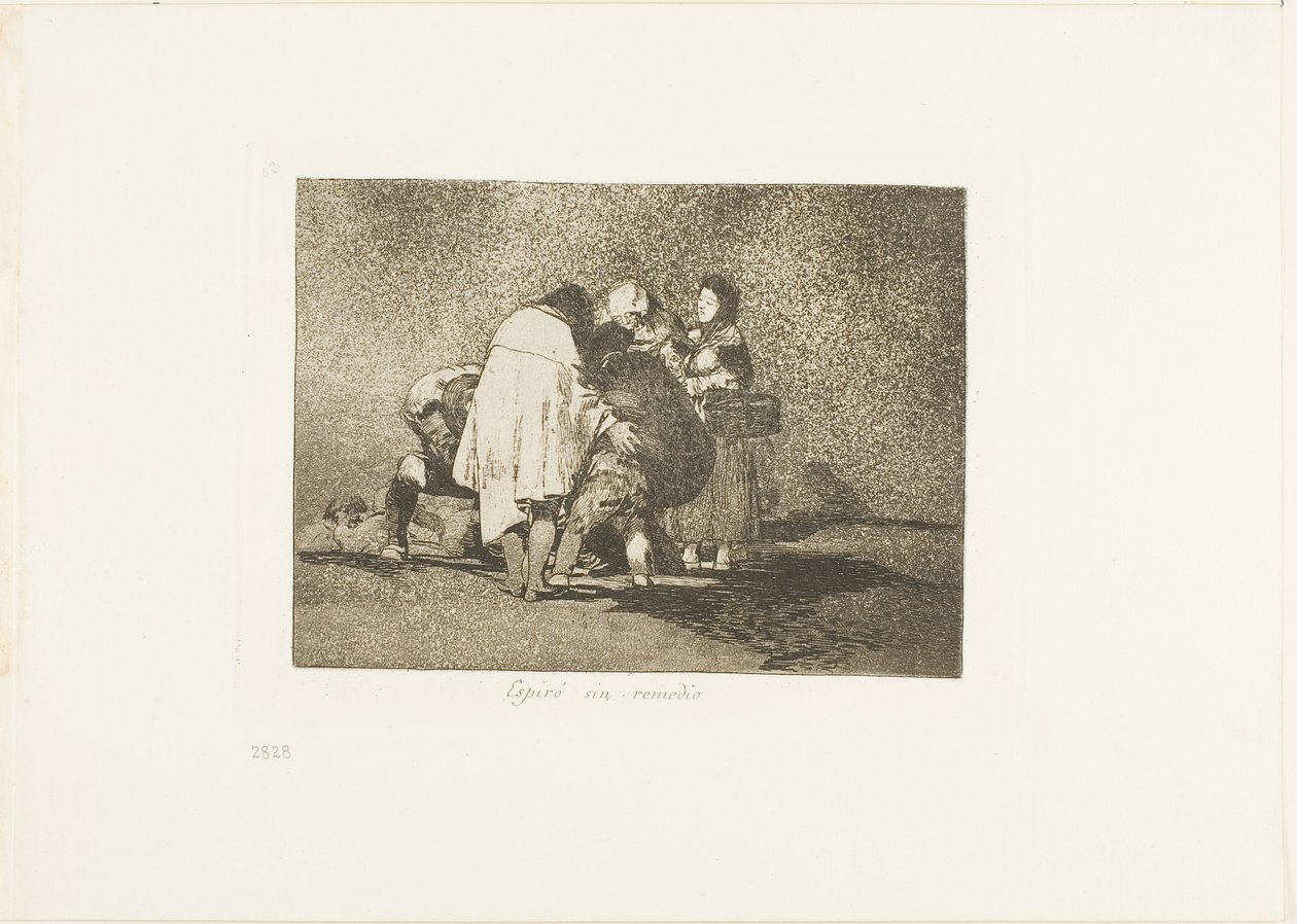 Nebylo co dělat a zemřel, deska 53 z The Disasters of War od Francisco Jose de Goya y Lucientes