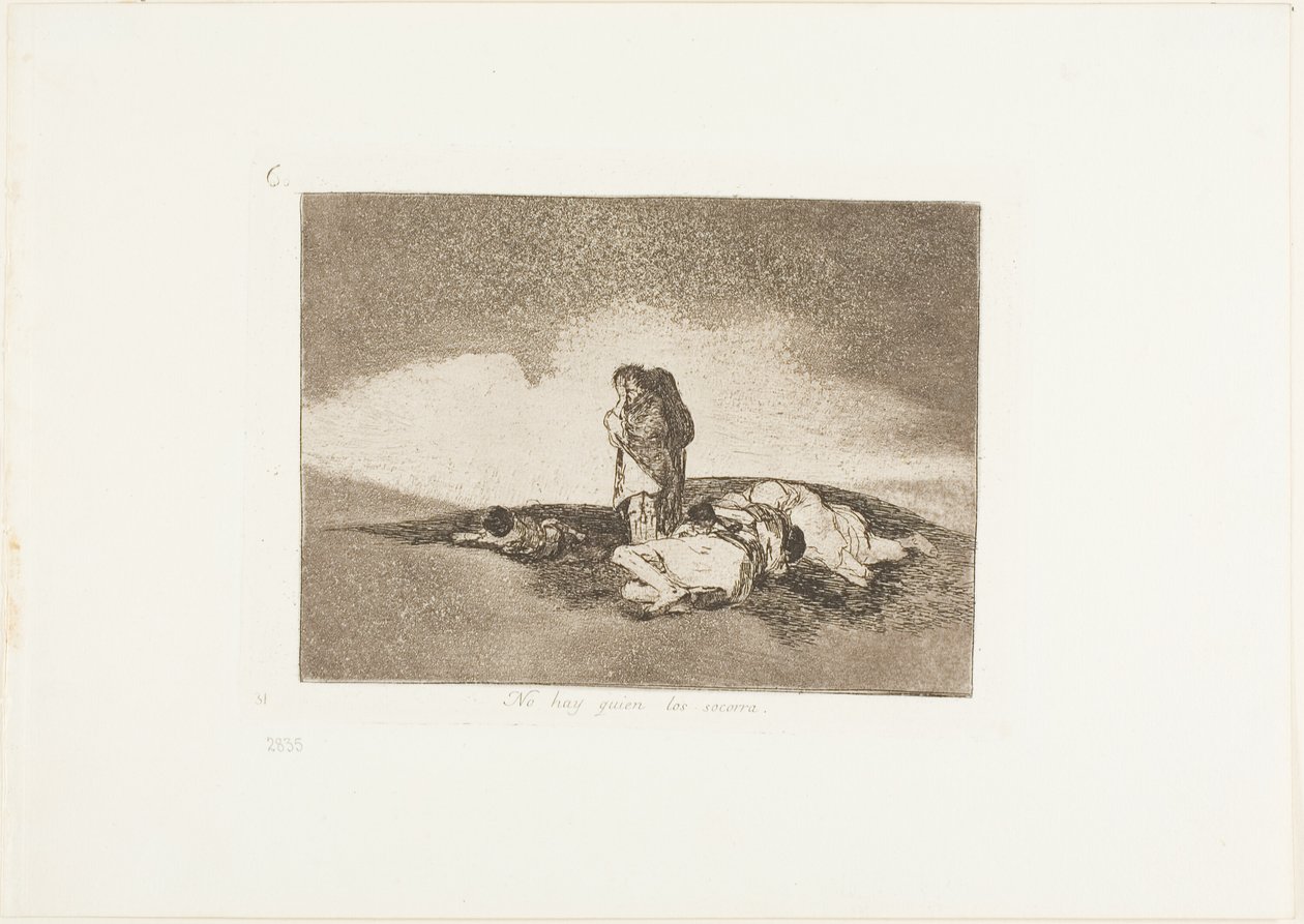 Není nikdo, kdo by jim pomohl, deska 60 z The Disasters of War od Francisco Jose de Goya y Lucientes