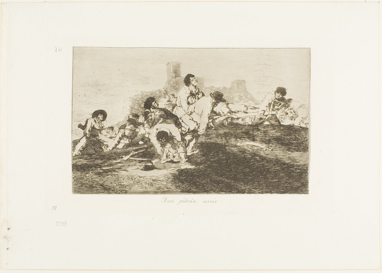 Stále mohou být užitečné, deska 24 z The Disasters of War od Francisco Jose de Goya y Lucientes
