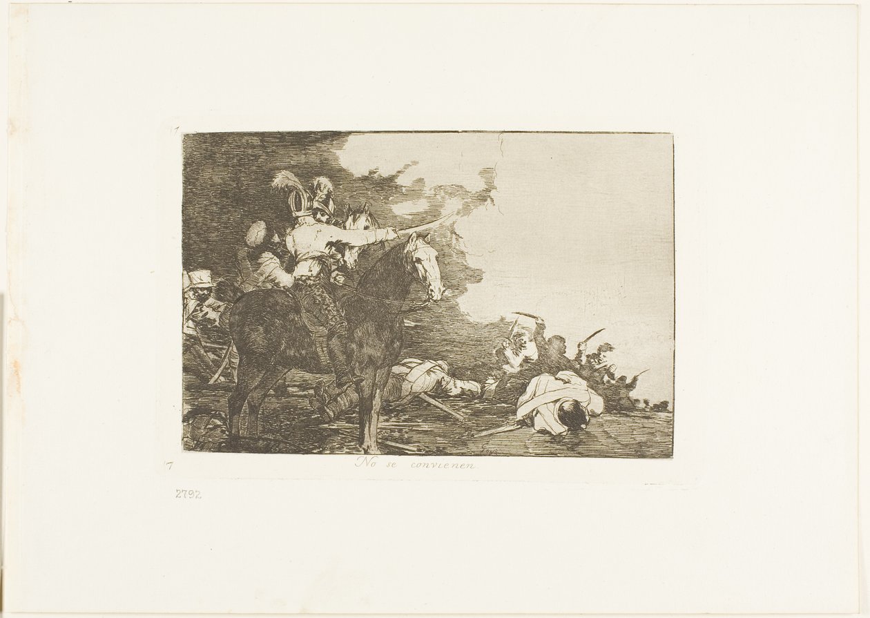 They Do Not Agree, deska 17 z The Disasters of War od Francisco Jose de Goya y Lucientes