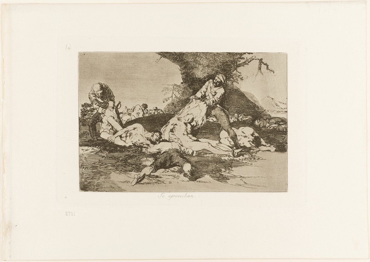 They Make Use of them, deska 16 z The Disasters of War od Francisco Jose de Goya y Lucientes