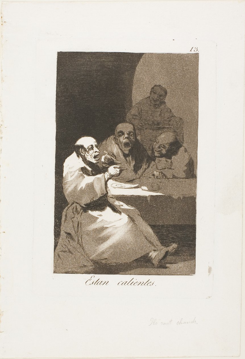 Jsou Hot, deska 13 z Los Caprichos od Francisco Jose de Goya y Lucientes