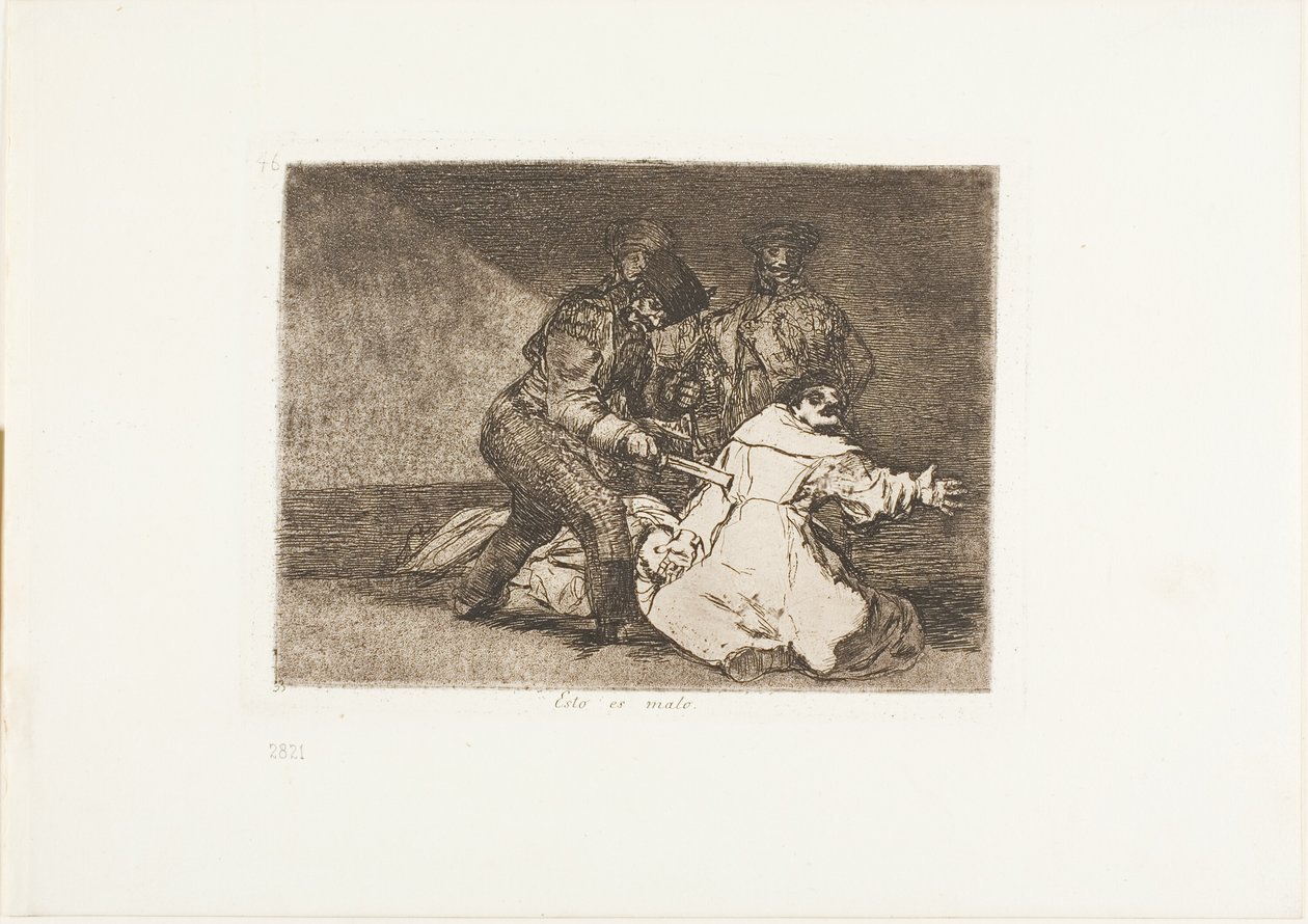 Tohle je Bad, deska 46 z The Disasters of War od Francisco Jose de Goya y Lucientes