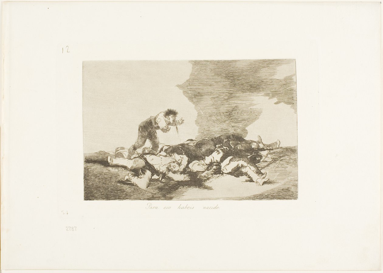 Tohle je to, pro co jste se narodili, deska dvanáct z The Disasters of War od Francisco Jose de Goya y Lucientes