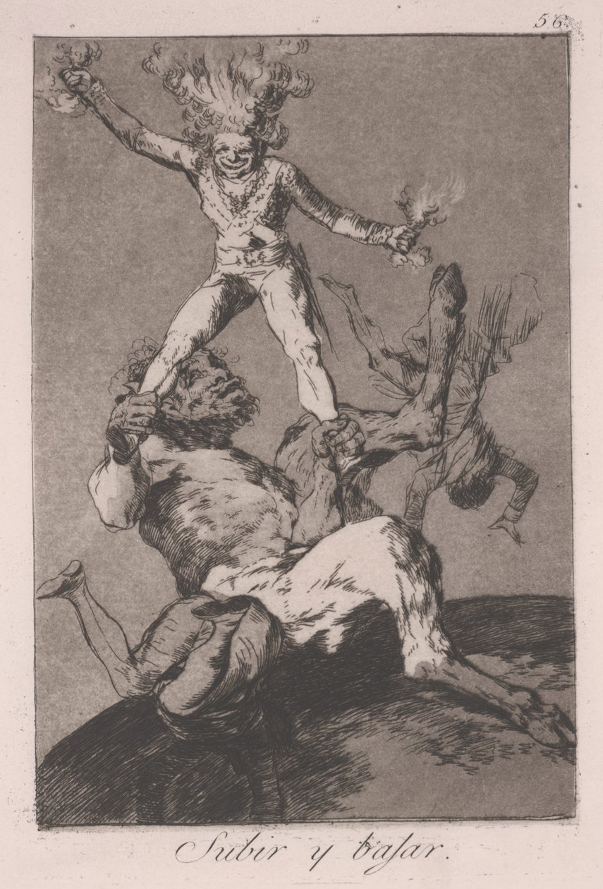 Vzestup a pád (Subir y Bajar) od Francisco de Goya