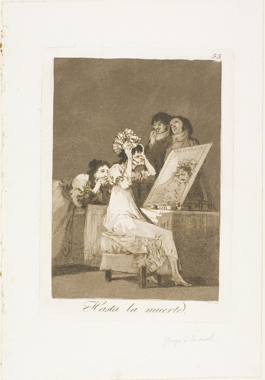 Až do smrti, deska 55 z Los Caprichos od Francisco Jose de Goya y Lucientes