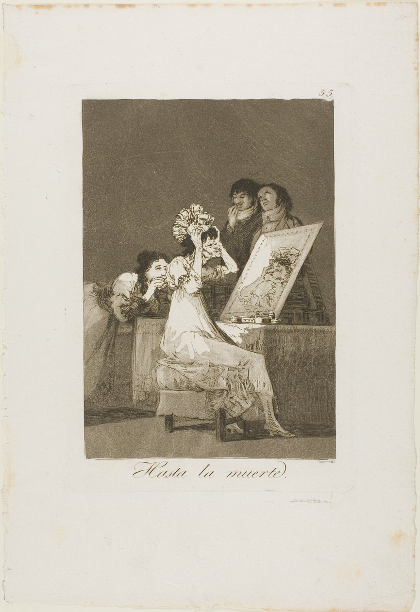 Až do smrti, deska 55 z Los Caprichos od Francisco Jose de Goya y Lucientes