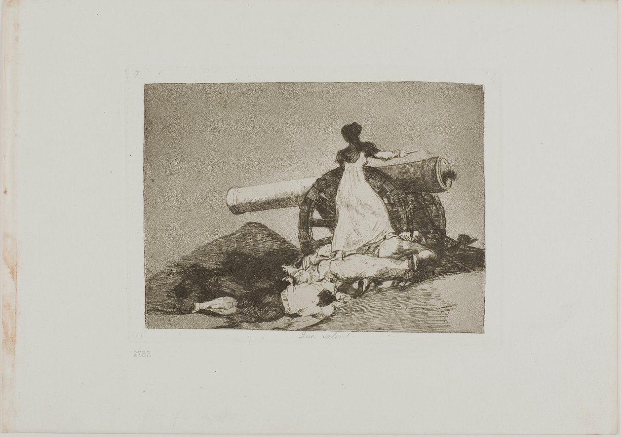 Jaká odvaha!, deska sedm z The Disasters of War od Francisco Jose de Goya y Lucientes