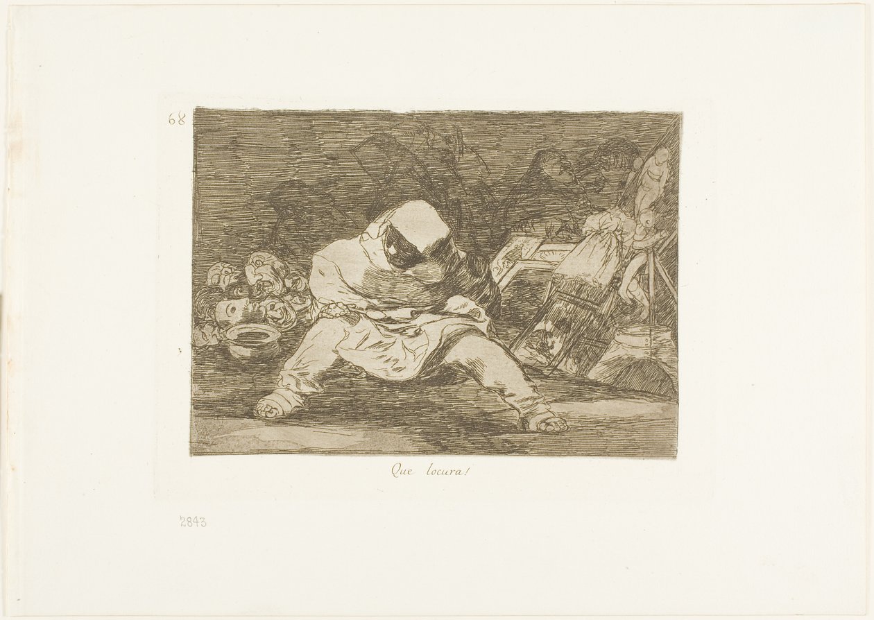 Jaké šílenství!, deska 68 z The Disasters of War od Francisco Jose de Goya y Lucientes
