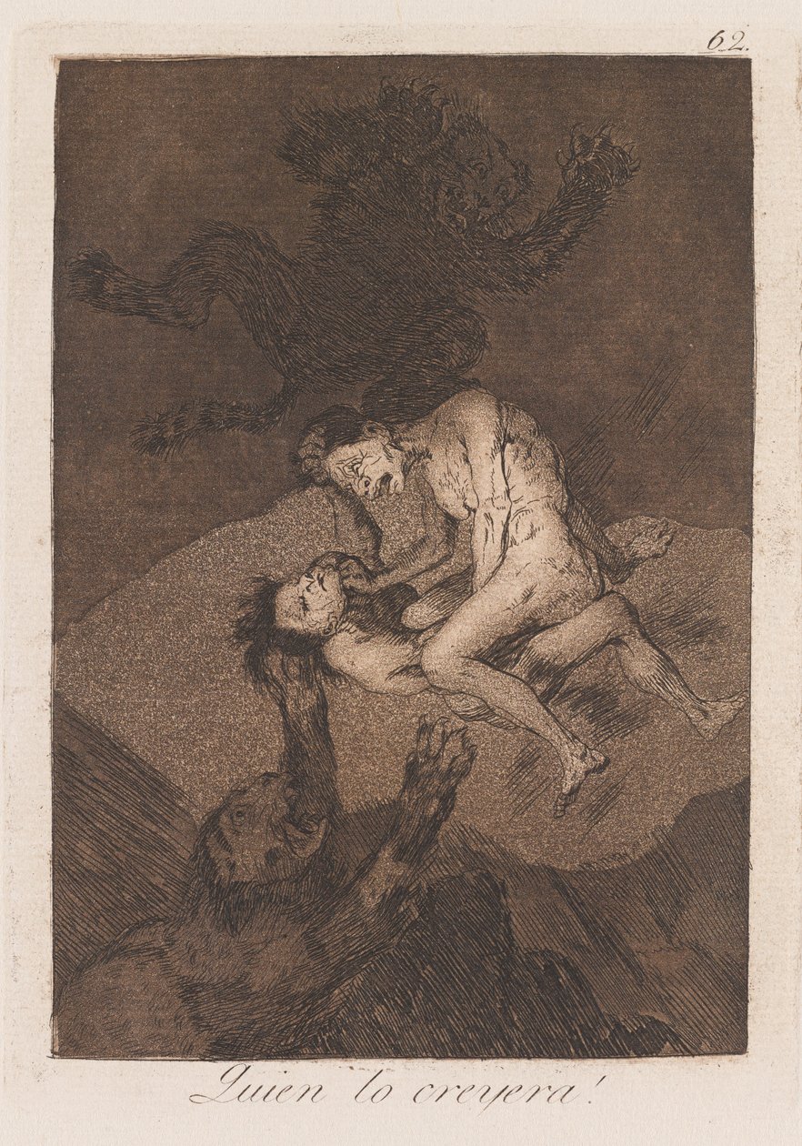 Kdo by tomu věřil?, konec 18.-začátek 19 století (tisk) od Francisco de Goya