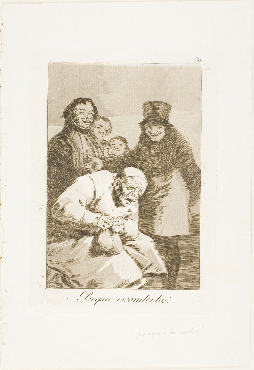 Proč je skrývat?, talíř 30 z Los Caprichos od Francisco Jose de Goya y Lucientes