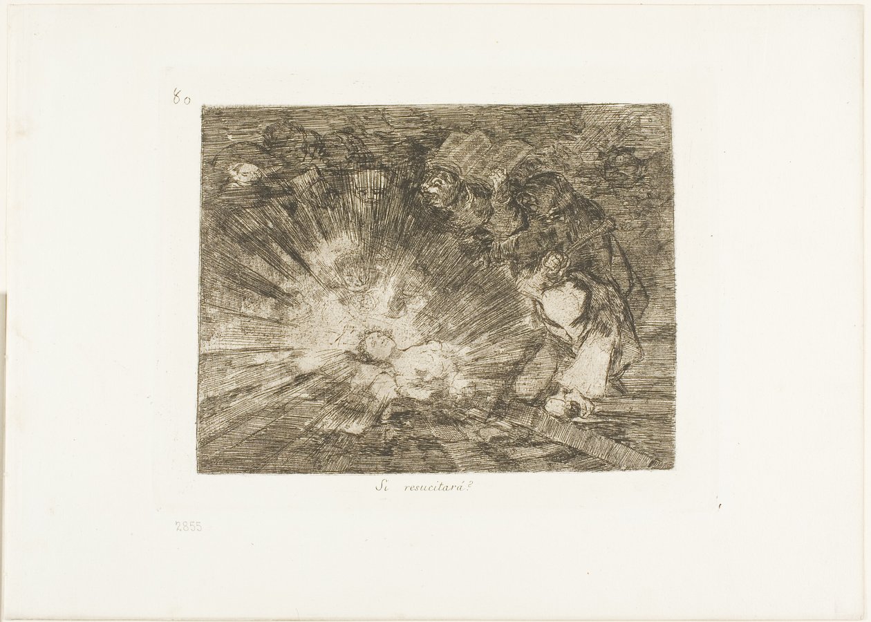 Will She Rise Again?, deska 80 z The Disasters of War od Francisco Jose de Goya y Lucientes