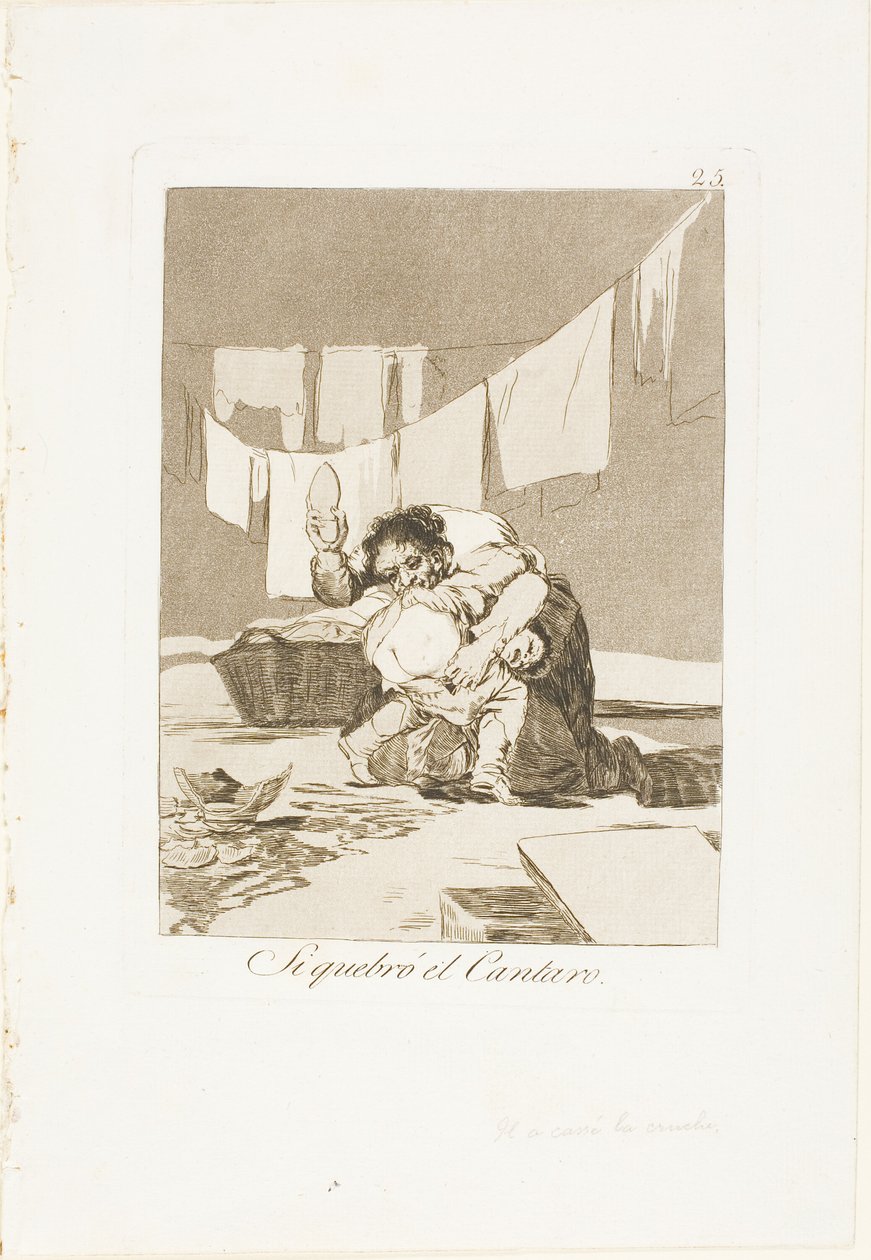 Ano, rozbil hrnec, talíř 25 z Los Caprichos od Francisco Jose de Goya y Lucientes