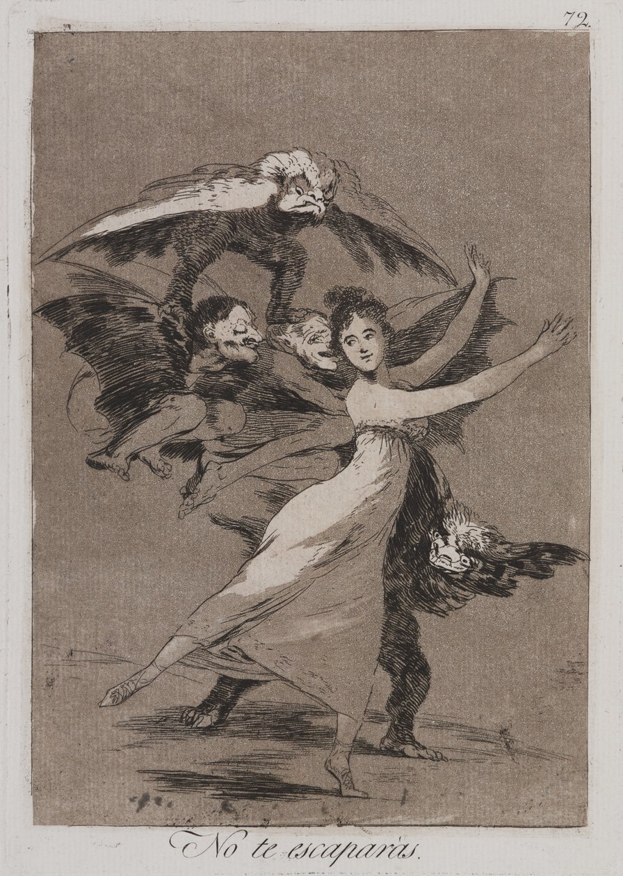 Neutečeš (No te escarparas) od Francisco de Goya