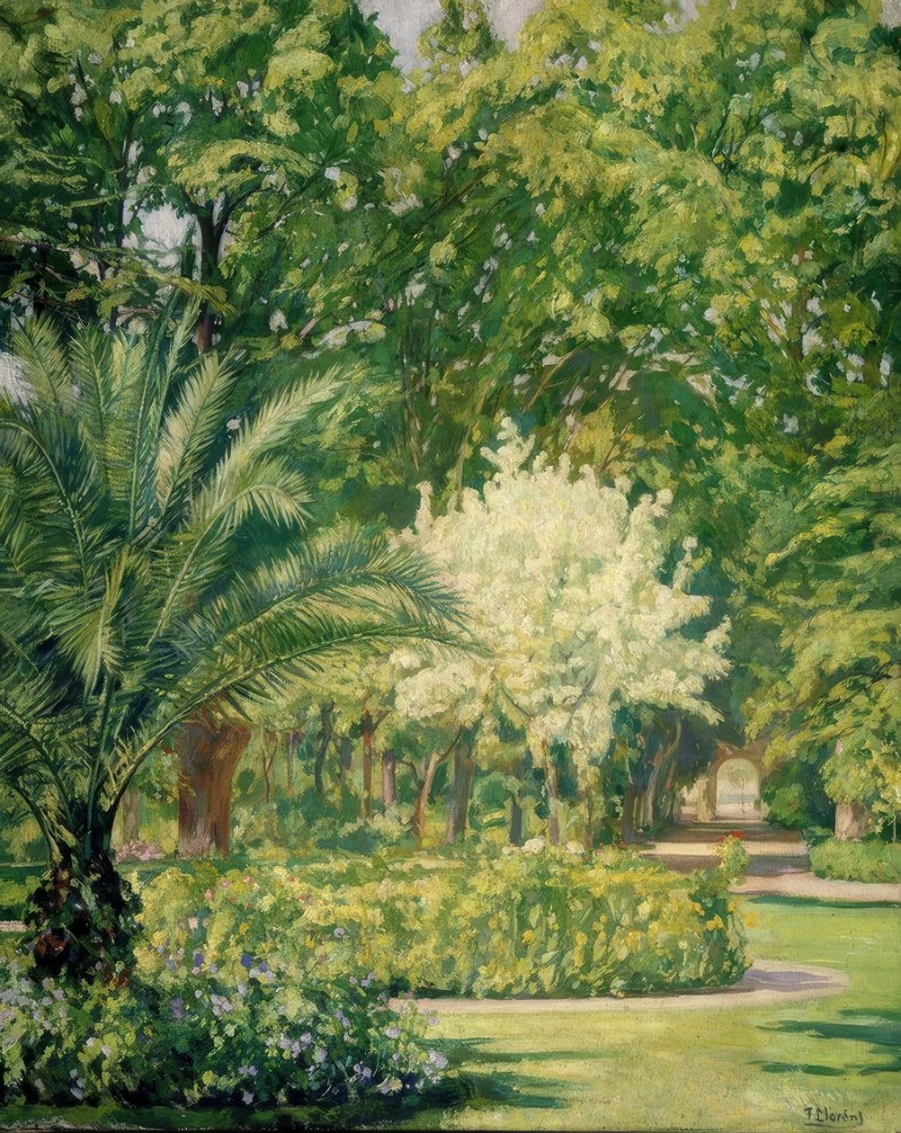 VERE CLARO-JARDIN BOTANICO – 1934–79X100 CM– od Francisco Llorens Diaz