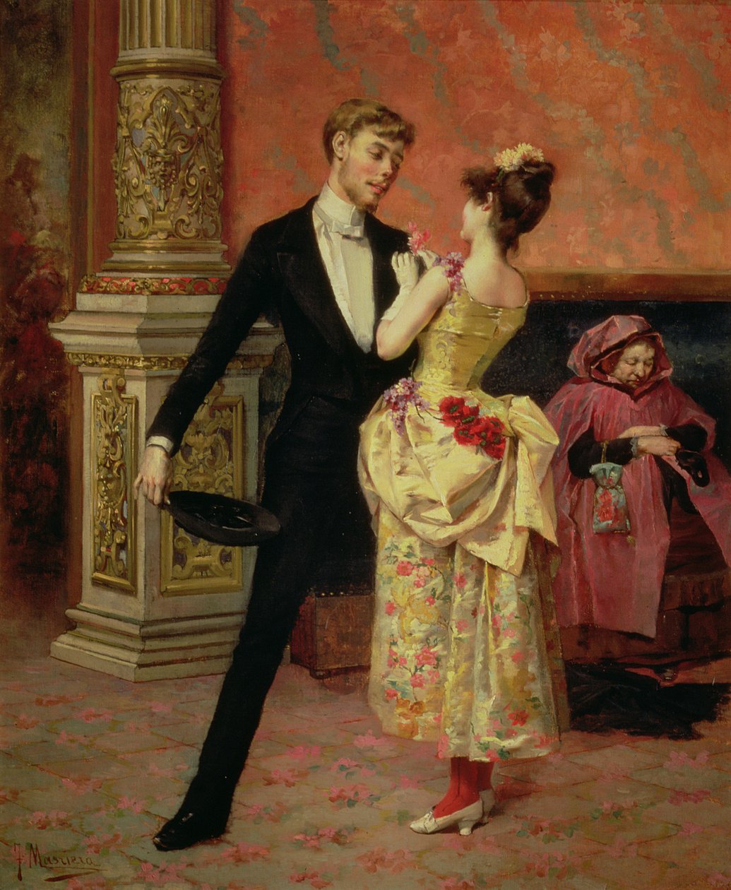 Foyer divadla Lyceum (olej na plátně) od Francisco Masriera y Manovens