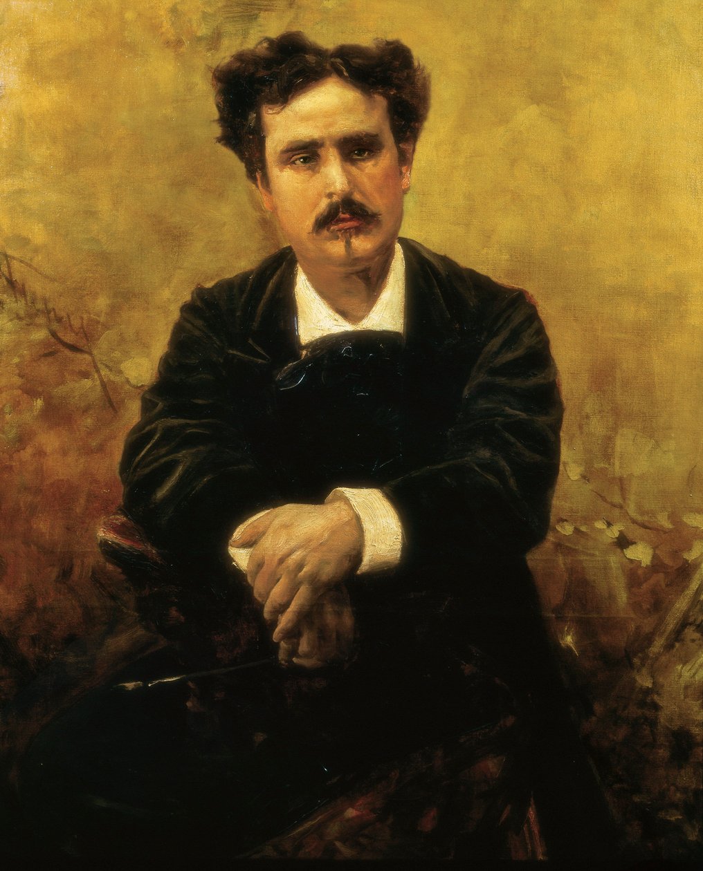 Portrét Mariana Fortunyho (1838-1874), španělského malíře, malba Francisca Peralty (1837-1897) 19. stol. od Francisco Peralta del Campo