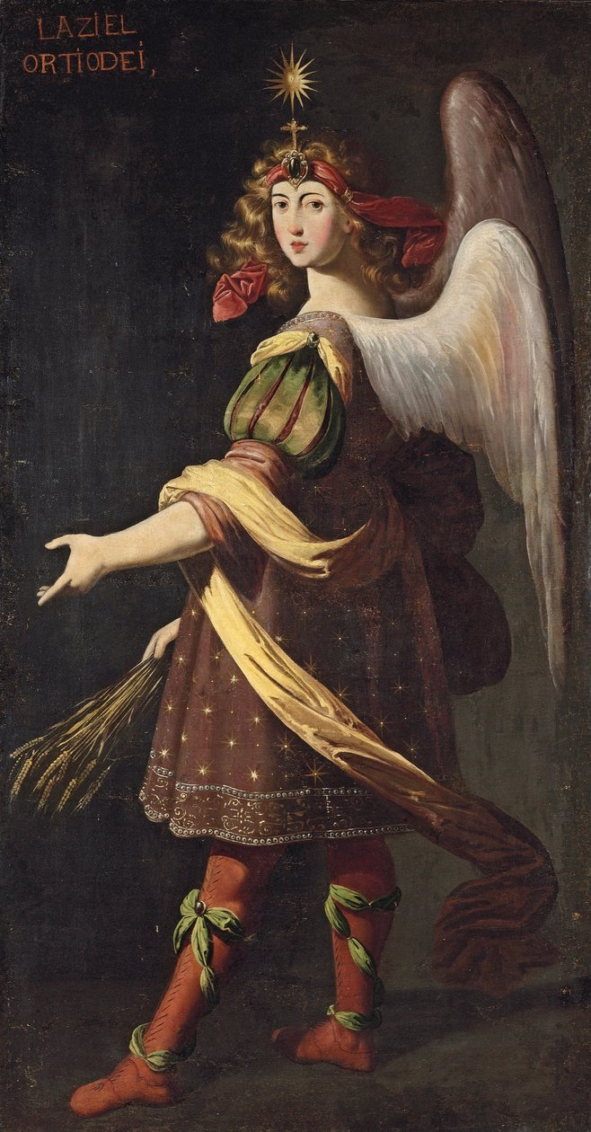 Alegorie eucharistie: Anděl nesoucí obilí od Francisco Polanco