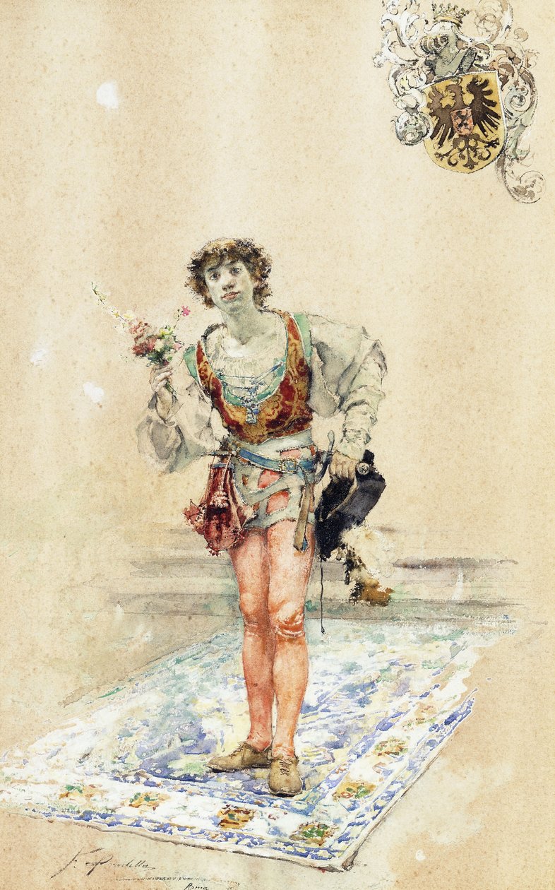 nápadník, od Francisco Pradilla y Ortiz