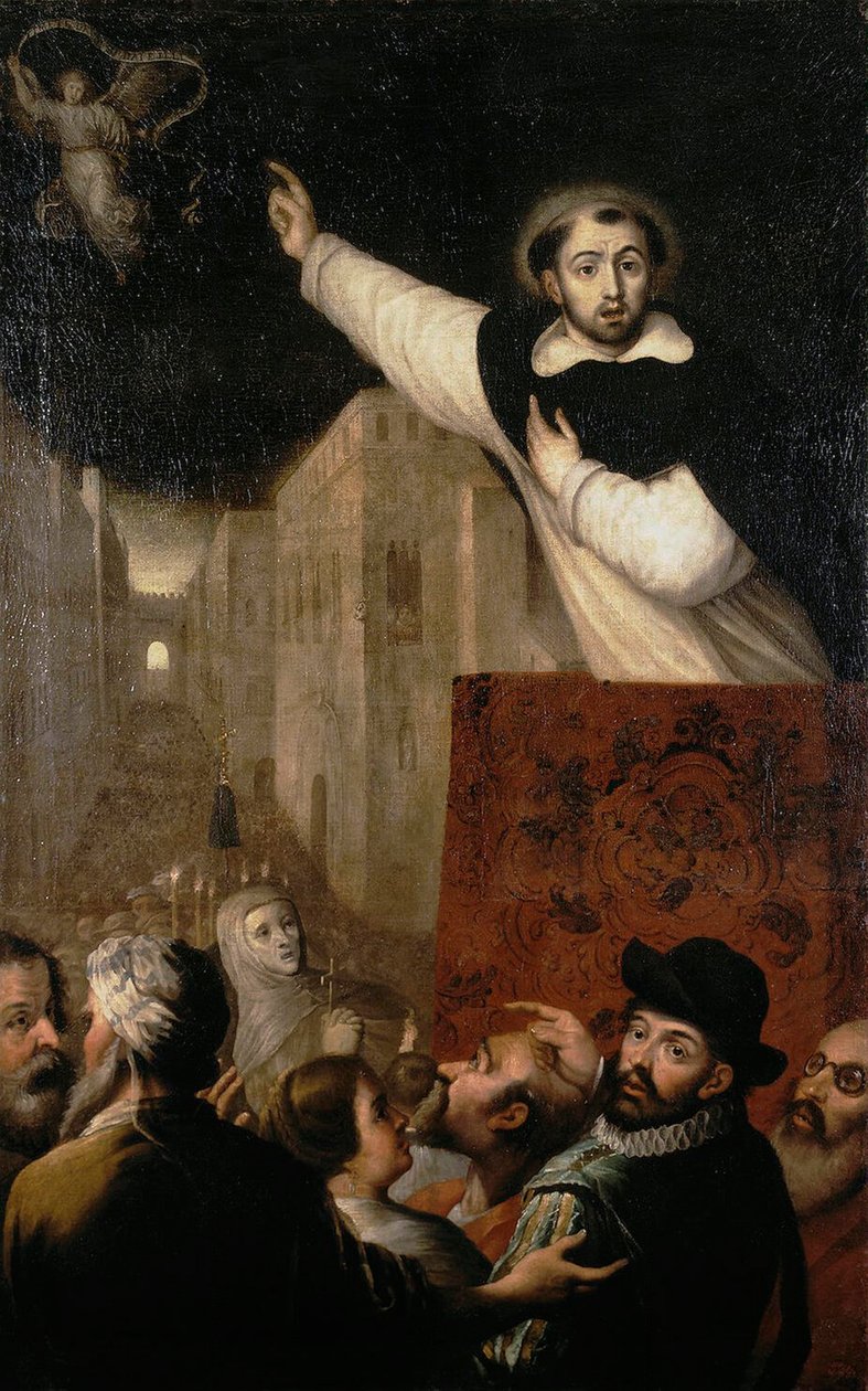 Kázání svatého Vincenta Ferrera, počátek 17. století. od Francisco Ribalta
