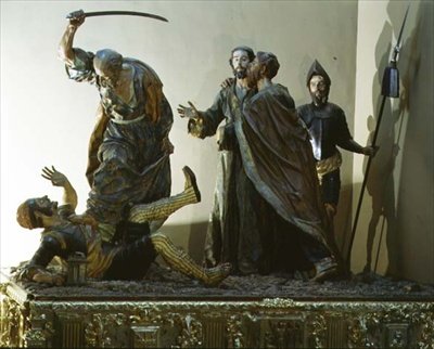 The Arrest of Christ, 1765 (polychromované dřevo) (podrobnosti viz 93243) od Francisco Salzillo