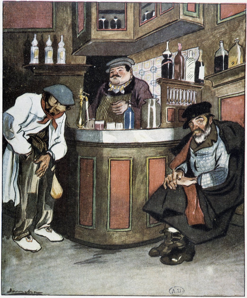 Bar, kresba Sancha, začátek 20. od Francisco Sancha y Lengo