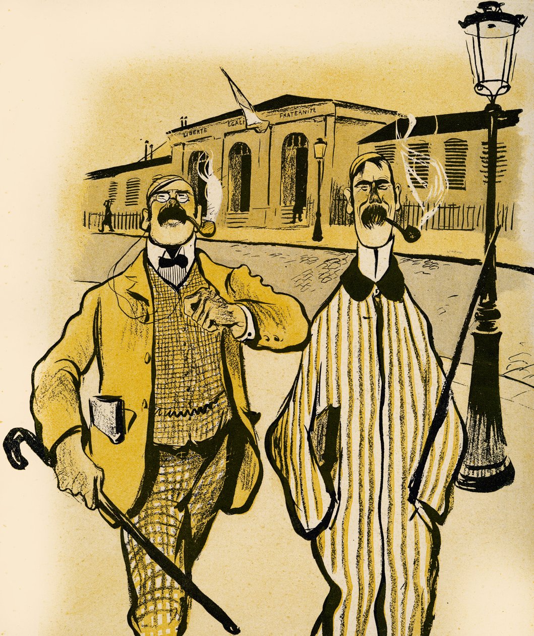 Dva Angličané procházejí kolem márnice, 1903 od Francisco Sancha y Lengo