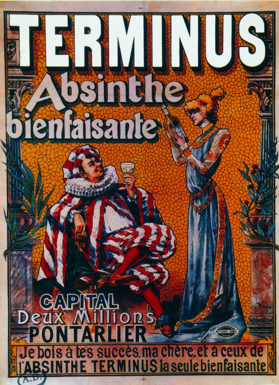 Reklama na Terminus „prospěšný absint“ od Pontarlier (plakát) od Francisco Tamagno