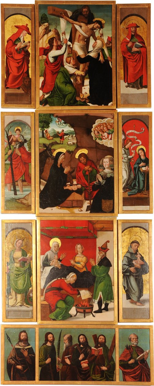 Oltářní obraz svatých Anny a Michaela Archanděla Levý panel od Francisco de Comontes