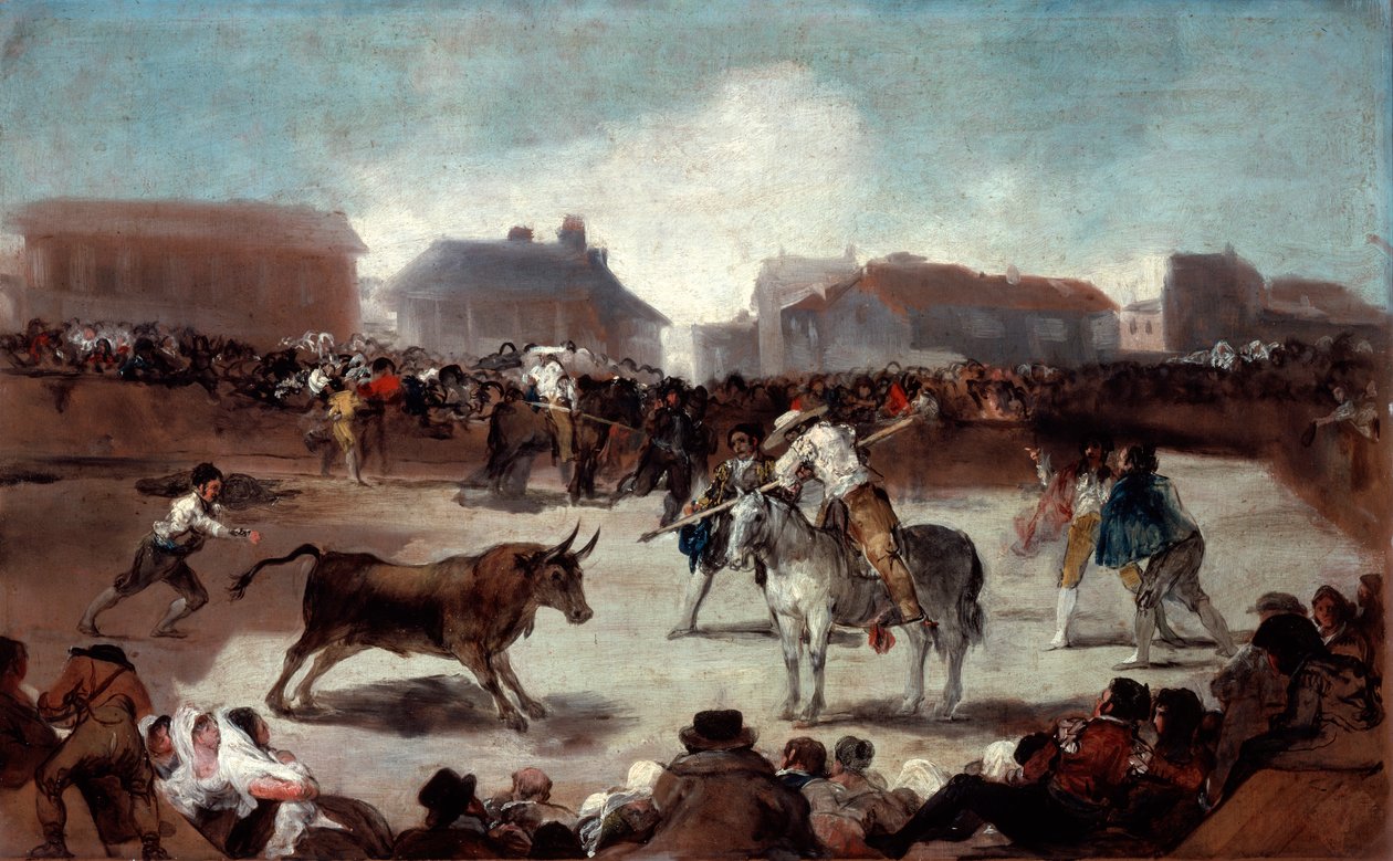 Vesnická býčí zápasy, c1812-1814 od Francisco de Goya