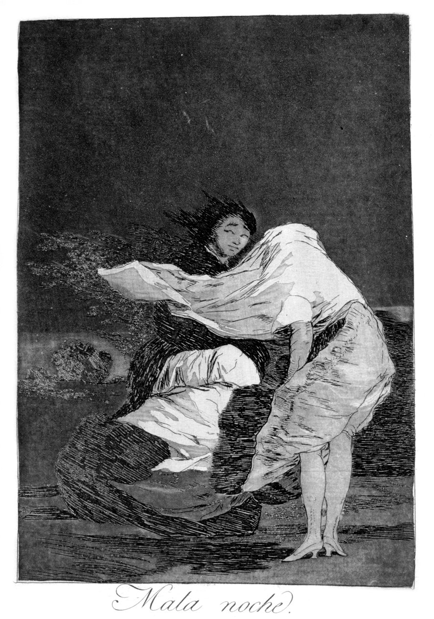 Špatná noc, 1799 od Francisco de Goya