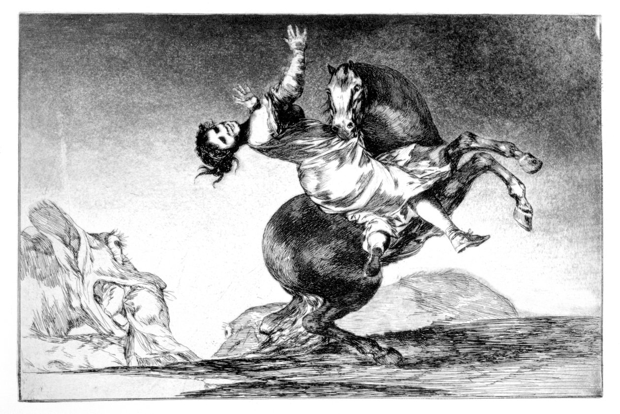 Únos koně, 1819-1823 od Francisco de Goya