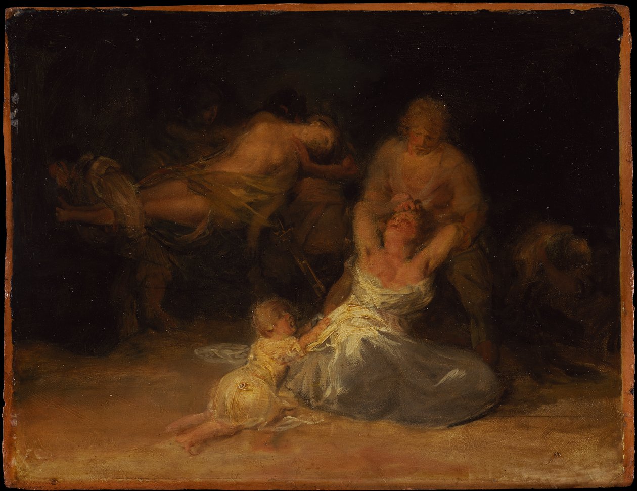 Násilný čin proti dvěma ženám od Francisco de Goya