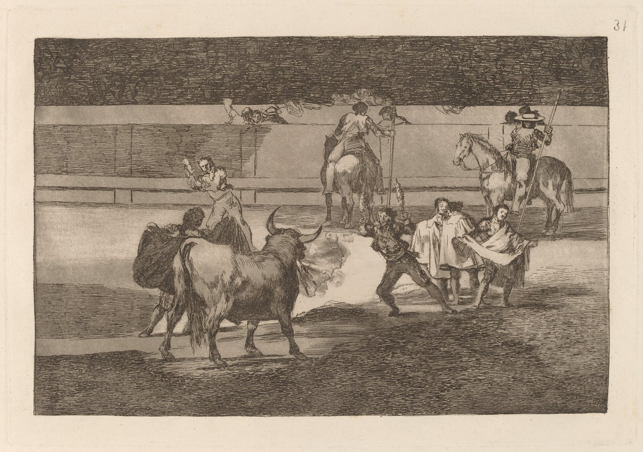 Banderillas s petardami od Francisco de Goya