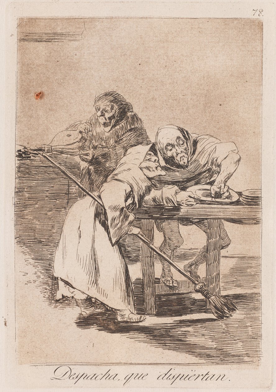 Be Quick, They Waken, konec 18.-začátek 19 století (tisk) od Francisco de Goya