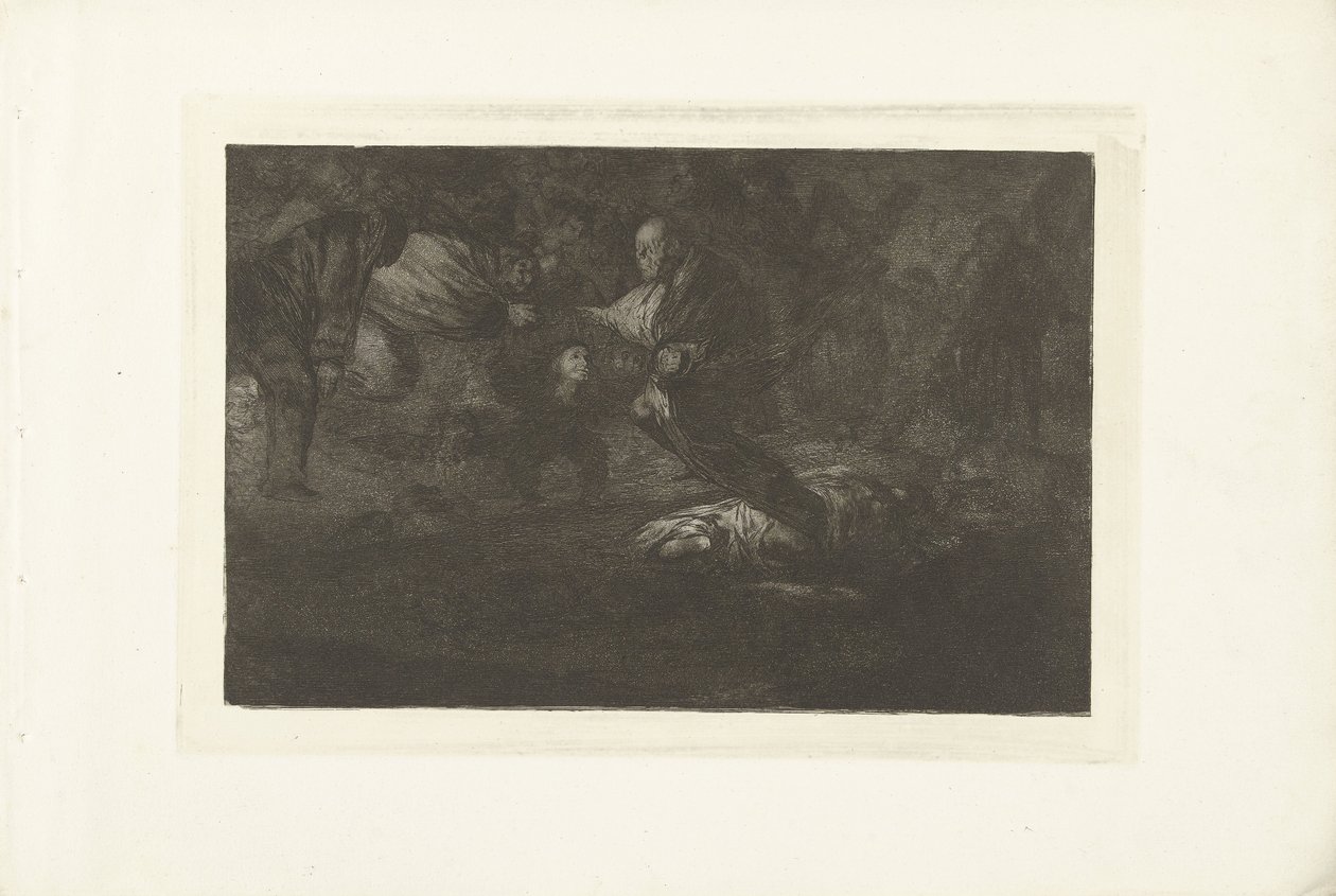 Pohřební blbost Nesourodý funebre Los Disparates (The follies) (název série) Los Proverbios (The Proverbs) (název série) od Francisco de Goya