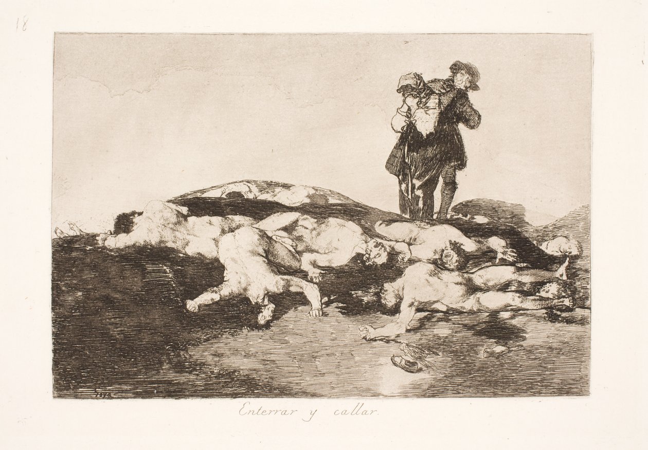 Pohřbte své mrtvé a mlčte (18) od Francisco de Goya