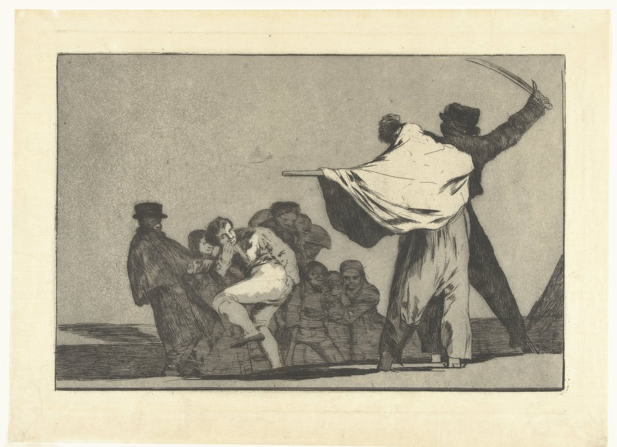 Známá hloupost Rozptýlit Conocido Los Disparates (The follies) (název série) Los Proverbios (The Proverbs) (název série) od Francisco de Goya