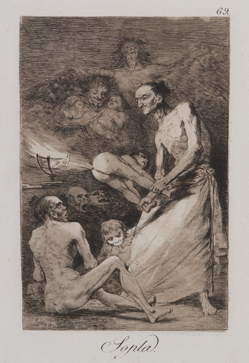 rána (Sopla) od Francisco de Goya