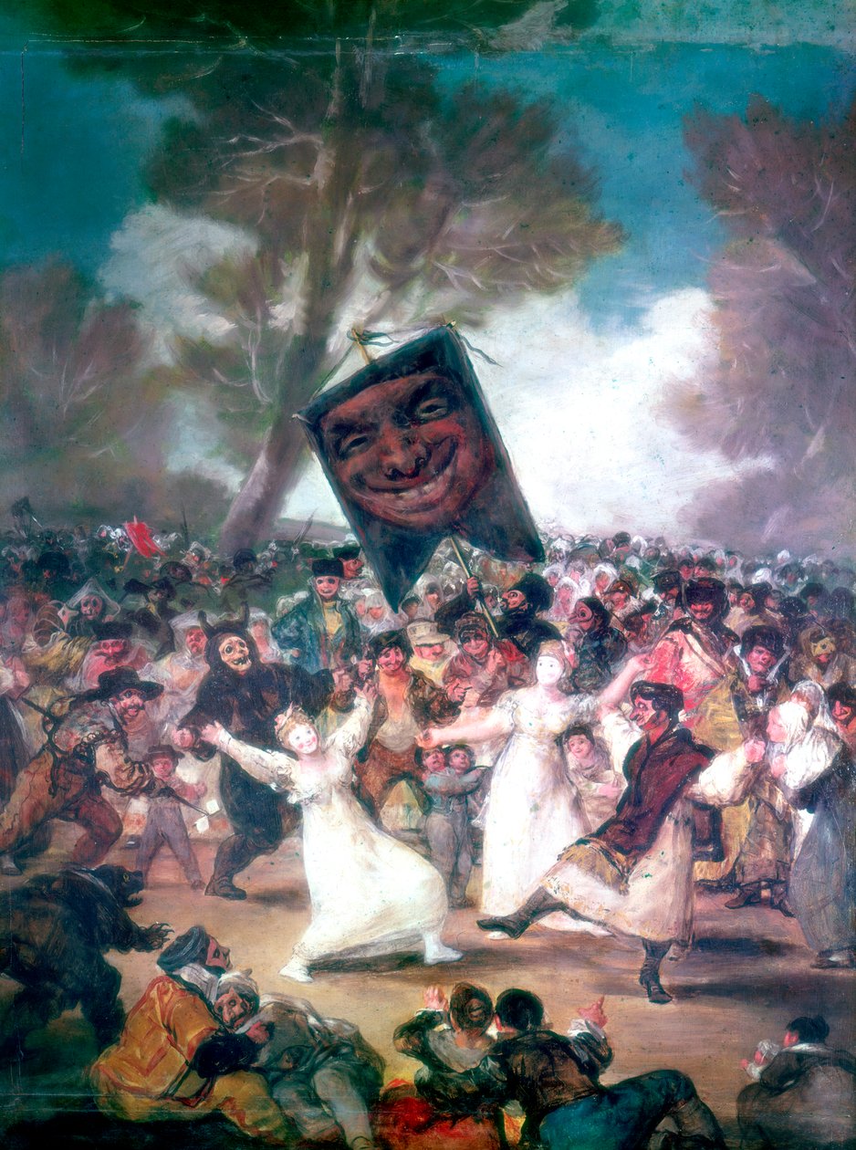 Býčí zápasy na vesnici, 1812-1814 od Francisco de Goya