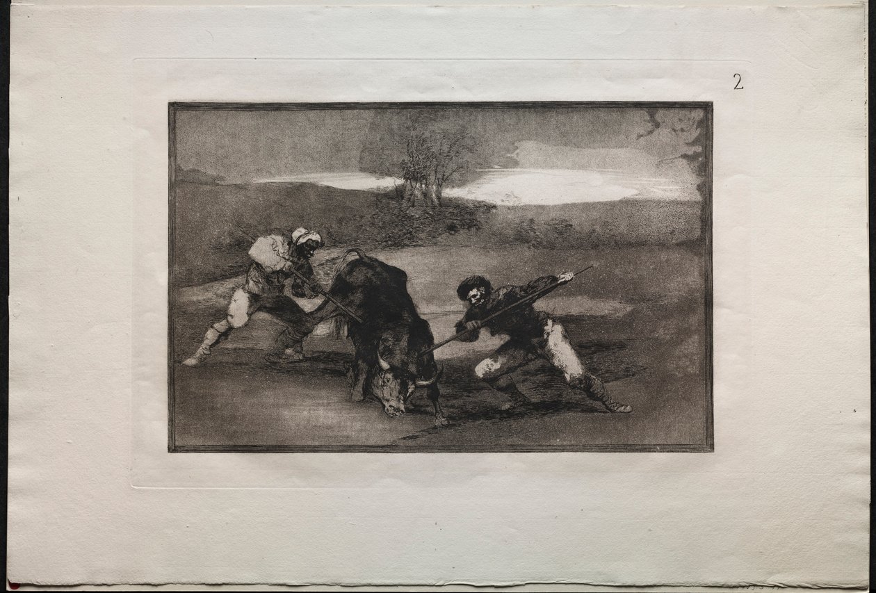 Býčí zápasy: Jiný způsob lovu pěšky, 1876. od Francisco de Goya